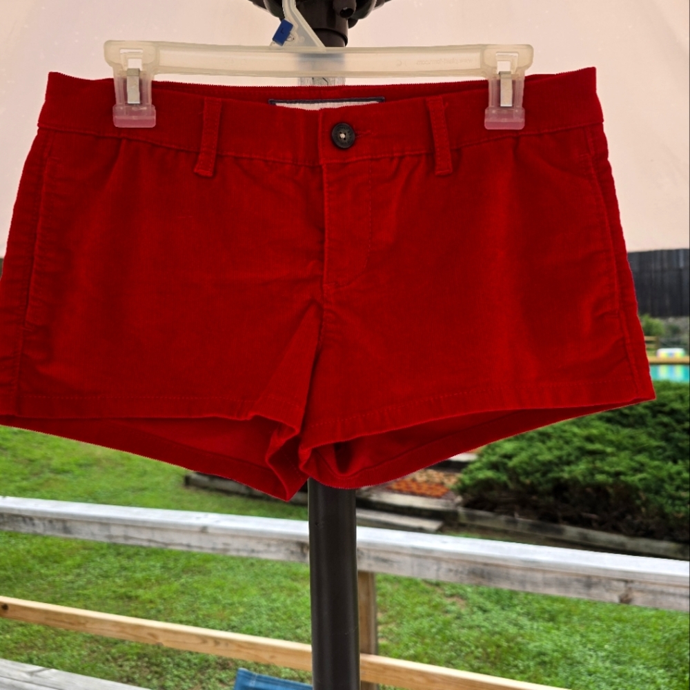 Ambercrombie red corduroy shorts